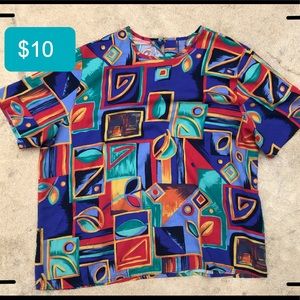 80s retro keyhole shirt